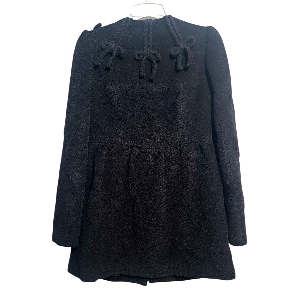 Anthropologie Leifsdottir Wool Peacoat Black Size 4 - Picture 2 of 6